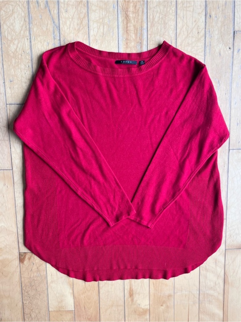 Cyrus Red Lightweight Soft Casual Chic Knit Sweater Size 1X